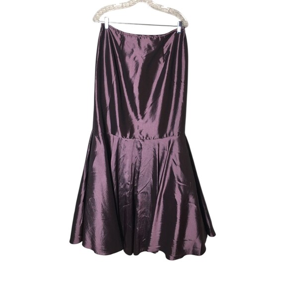 Jade Couture Dress Women's Size 12 Purple Satin Prom Strapless - Picture 1 of 7